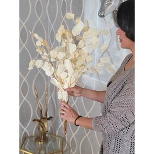 6 Stems Premium Preserved Eucalyptus Bleach White